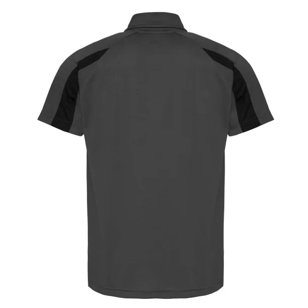  CONTRAST COOL POLO - Just Cool Charcoal Jet Black