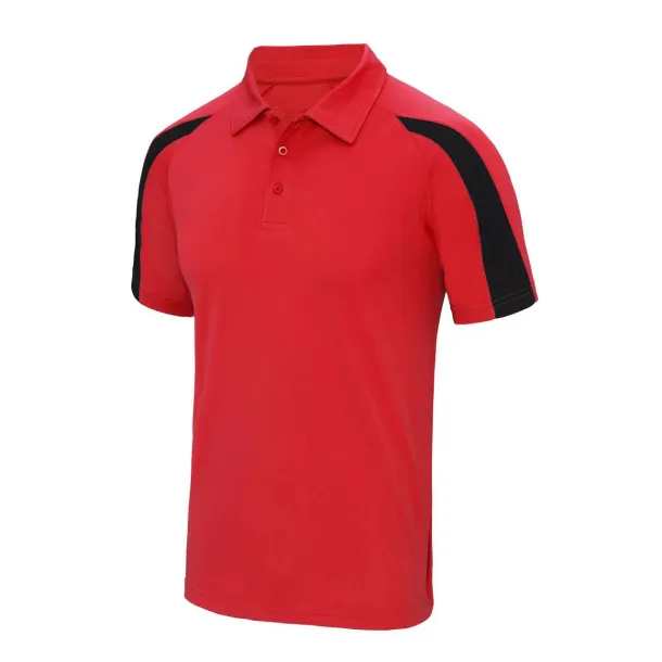  CONTRAST COOL POLO - Just Cool Red Jet Black