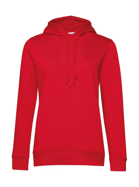 Ženski hoodie od organskog pamuka, 280 g/m² - B&C Crvena