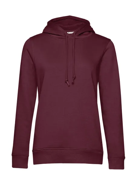  Ženski hoodie od organskog pamuka, 280 g/m² - B&C burgundac