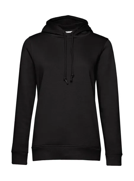  Ženski hoodie od organskog pamuka, 280 g/m² - B&C Black Pure