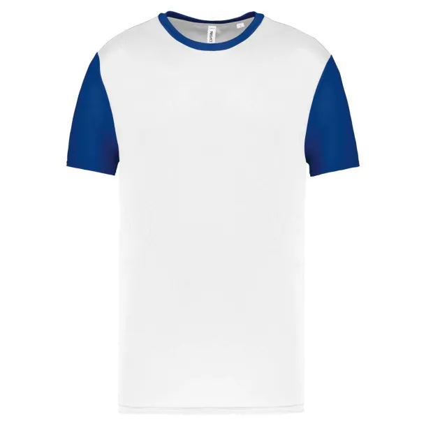  ADULTS' BICOLOUR SHORT-SLEEVED T-SHIRT - Proact White Dark Royal Blue