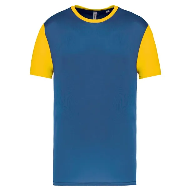  ADULTS' BICOLOUR SHORT-SLEEVED T-SHIRT - Proact Sporty Royal Blue Sporty Yellow