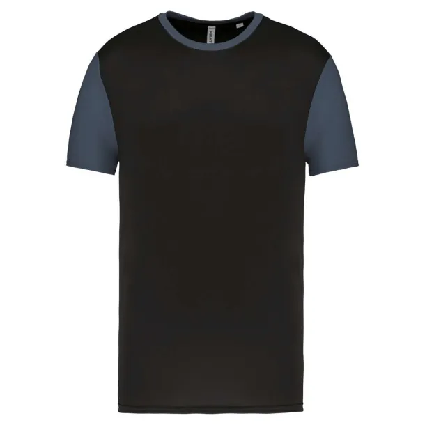  ADULTS' BICOLOUR SHORT-SLEEVED T-SHIRT - Proact Black Sporty Grey