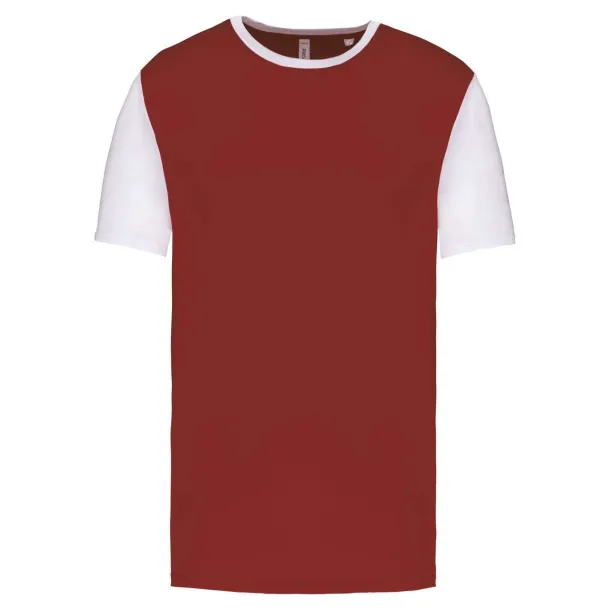  ADULTS' BICOLOUR SHORT-SLEEVED T-SHIRT - Proact Garnet White