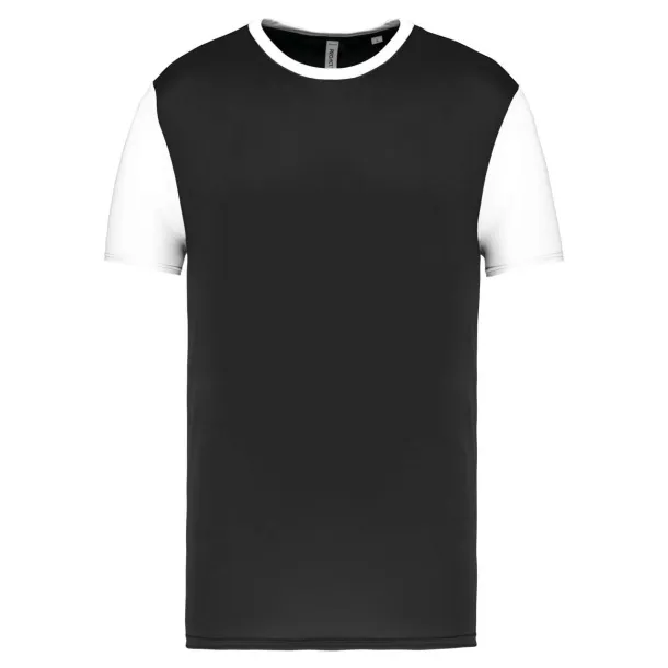  ADULTS' BICOLOUR SHORT-SLEEVED T-SHIRT - Proact Black White