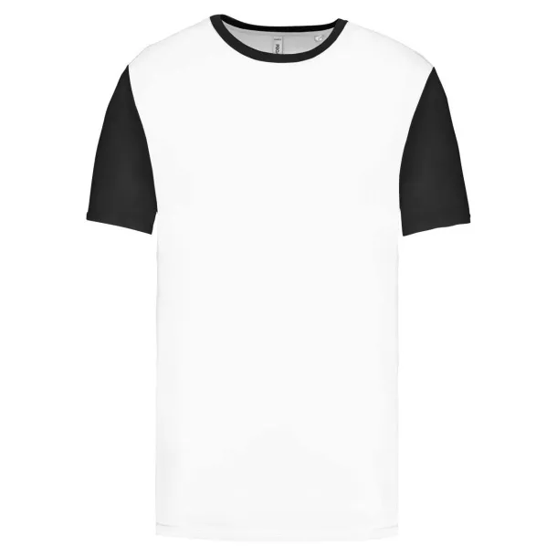  ADULTS' BICOLOUR SHORT-SLEEVED T-SHIRT - Proact White Black