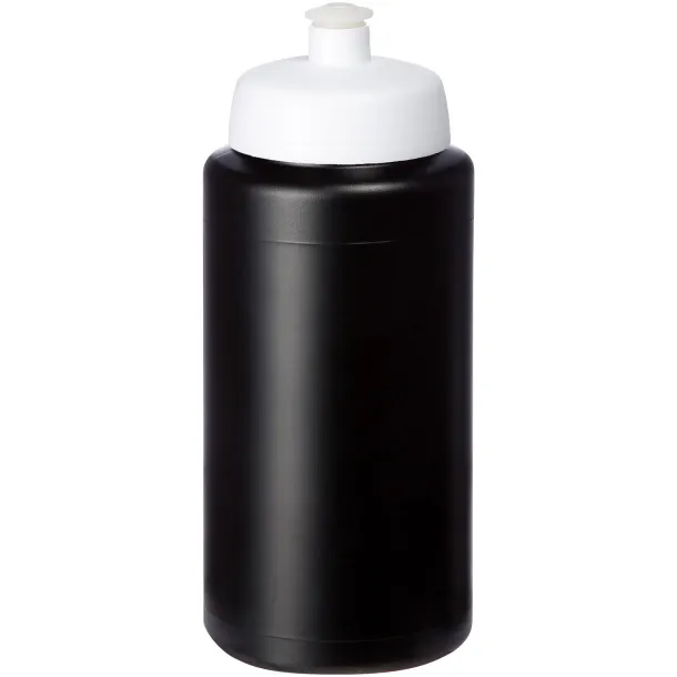 Baseline® Plus grip 500 ml sports lid sport bottle Solid black White