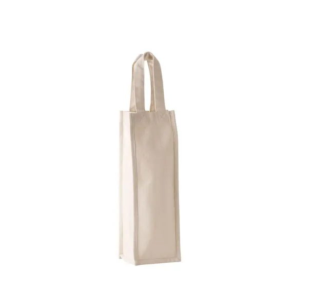  COTTON CANVAS BOTTLE BAG - Kimood Natural