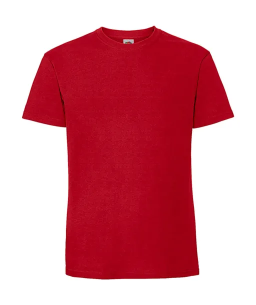  Kratka majica od prstenastog pamuka, 195 g/m² - Fruit of the Loom Crvena