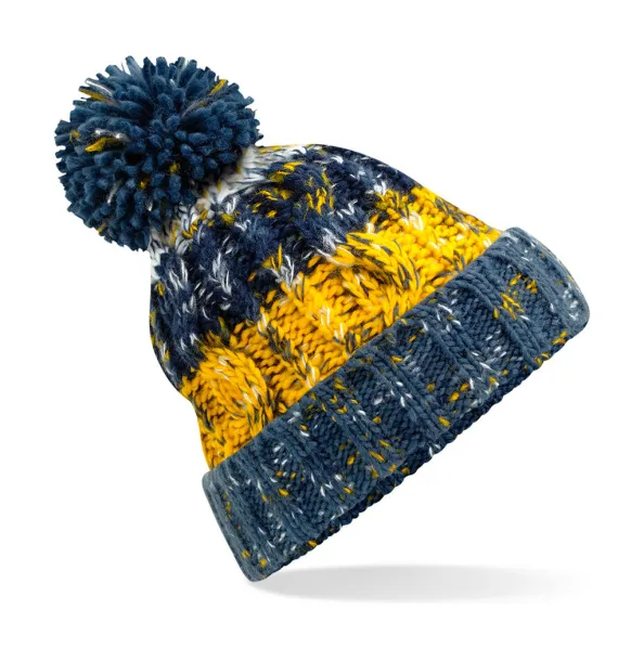  Corkscrew Pom Pom Beanie - Beechfield Morning Frost