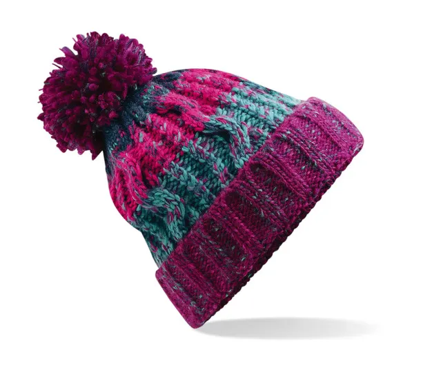  Corkscrew Pom Pom Beanie - Beechfield Winter Berries