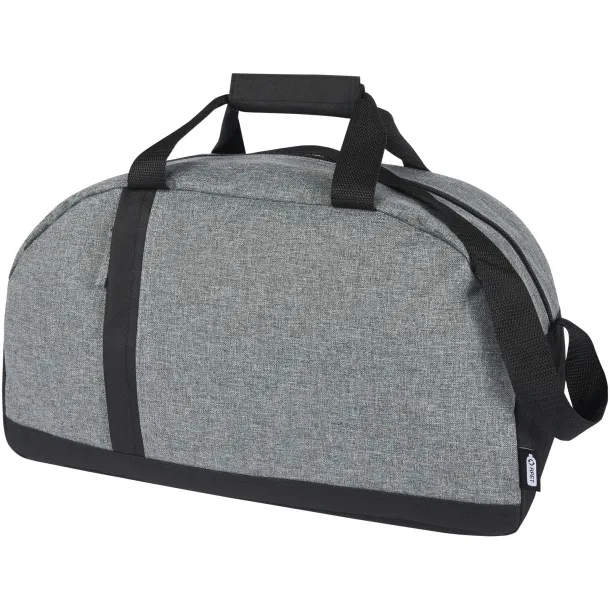 Reclaim GRS recycled two-tone sport duffel bag 21L - Bullet Solid black Heather grey