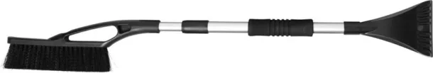  Ice scraper with snow bristle, telescopic handle (max. 100 cm) Crna