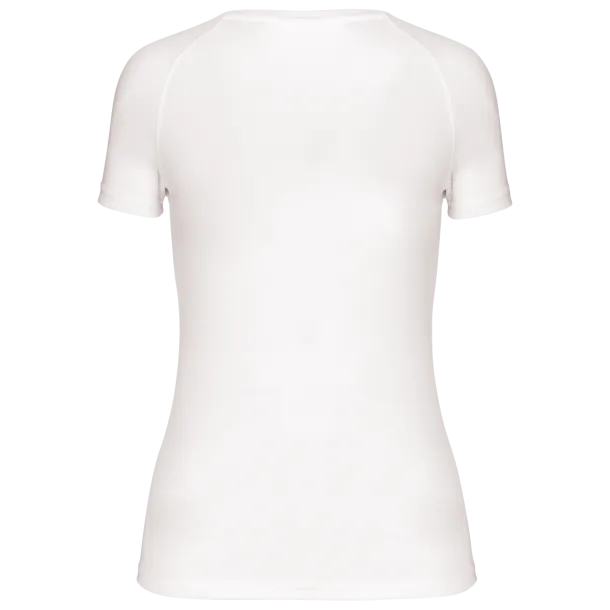  LADIES’ V-NECK SHORT SLEEVE SPORTS T-SHIRT - Proact White