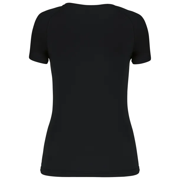  LADIES’ V-NECK SHORT SLEEVE SPORTS T-SHIRT - Proact Black