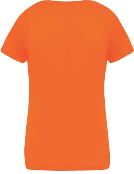  LADIES’ V-NECK SHORT SLEEVE SPORTS T-SHIRT - Proact Fluorescent Orange