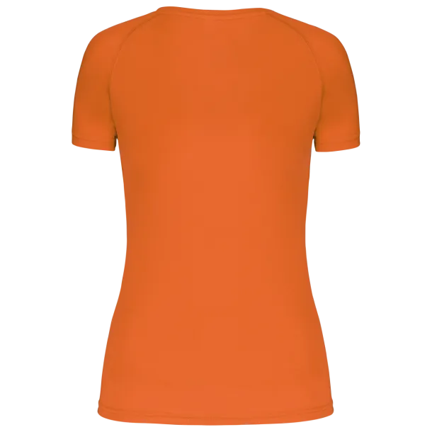  LADIES’ V-NECK SHORT SLEEVE SPORTS T-SHIRT - Proact Fluorescent Orange