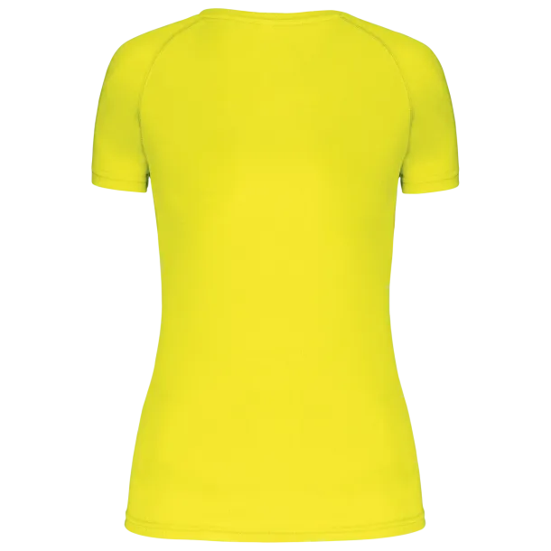  LADIES’ V-NECK SHORT SLEEVE SPORTS T-SHIRT - Proact Fluorescent Yellow