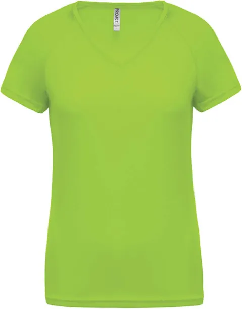  LADIES’ V-NECK SHORT SLEEVE SPORTS T-SHIRT - Proact Lime