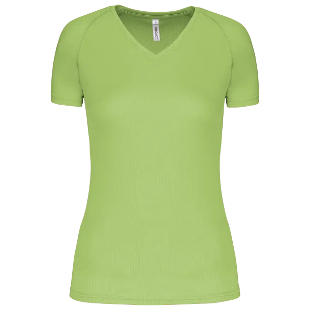  LADIES’ V-NECK SHORT SLEEVE SPORTS T-SHIRT - Proact Limeta