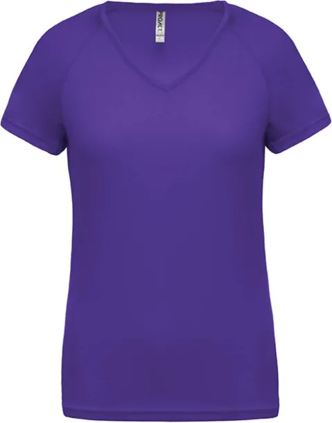  LADIES’ V-NECK SHORT SLEEVE SPORTS T-SHIRT - Proact Violet