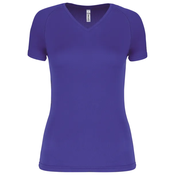  LADIES’ V-NECK SHORT SLEEVE SPORTS T-SHIRT - Proact Violet