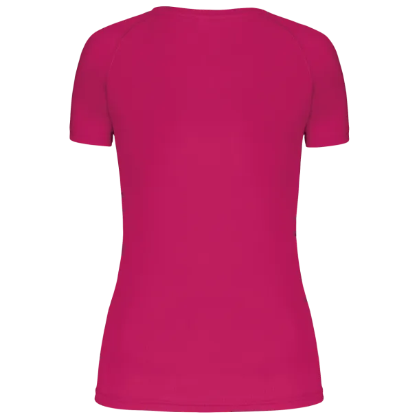  LADIES’ V-NECK SHORT SLEEVE SPORTS T-SHIRT - Proact Fuchsia