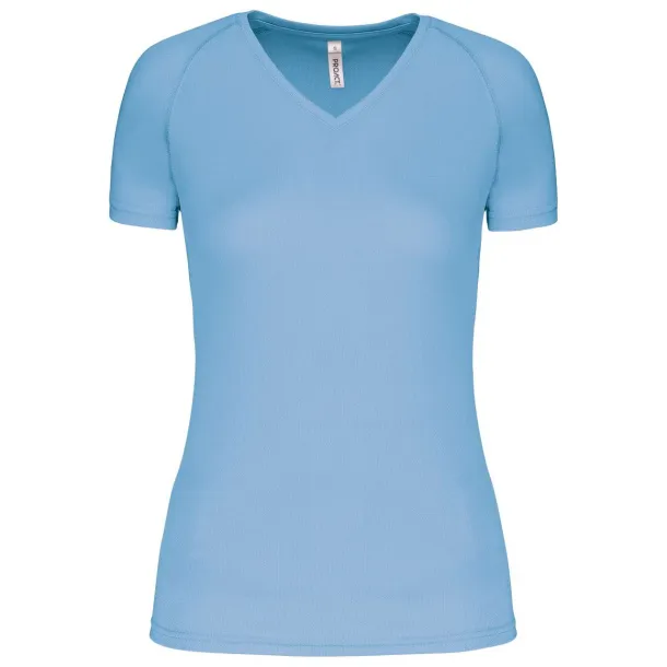  LADIES’ V-NECK SHORT SLEEVE SPORTS T-SHIRT - Proact Sky blue