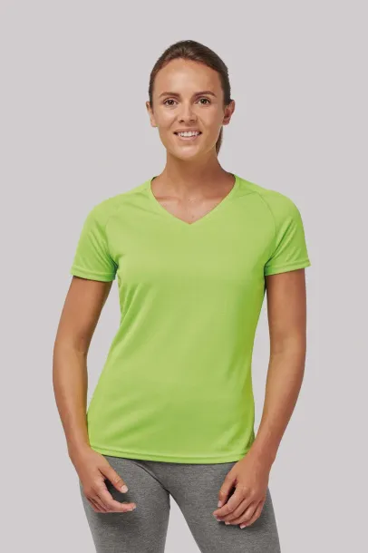  LADIES’ V-NECK SHORT SLEEVE SPORTS T-SHIRT - Proact Kelly Green