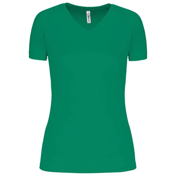  LADIES’ V-NECK SHORT SLEEVE SPORTS T-SHIRT - Proact Kelly Green