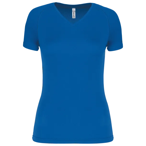  LADIES’ V-NECK SHORT SLEEVE SPORTS T-SHIRT - Proact Sporty Royal Blue