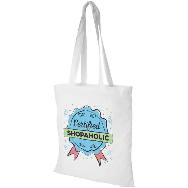 Carolina 100 g/m² cotton tote bag - Unbranded White