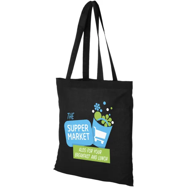 Carolina 100 g/m² cotton tote bag Solid black