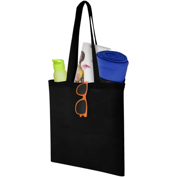 Carolina 100 g/m² cotton tote bag Solid black