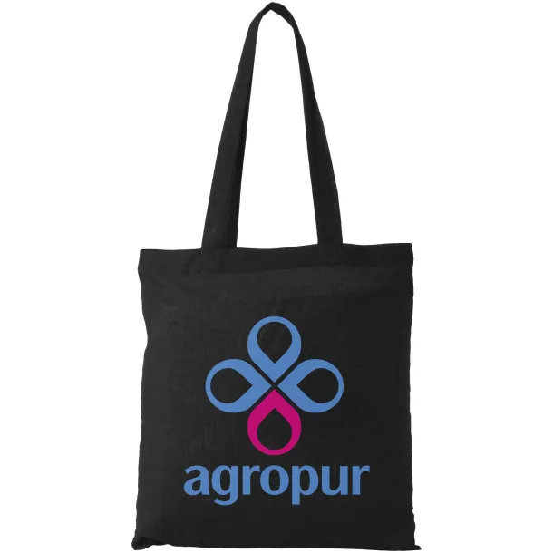 Carolina 100 g/m² cotton tote bag Crna