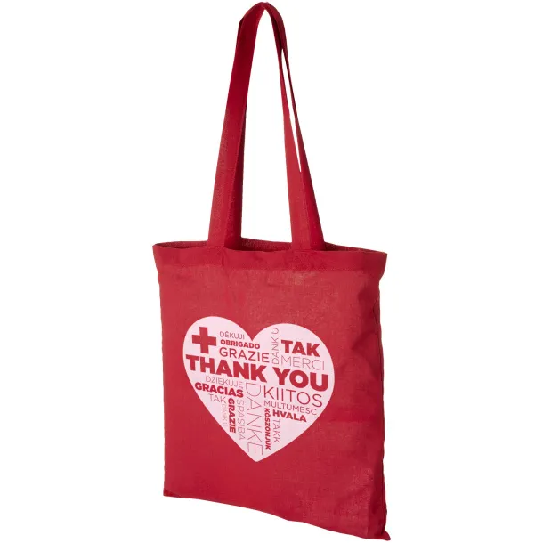 Carolina 100 g/m² cotton tote bag Red