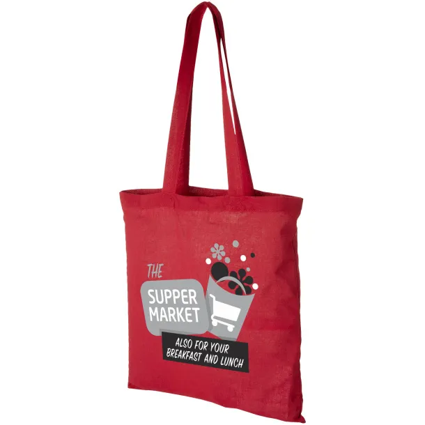 Carolina 100 g/m² cotton tote bag - Unbranded Red