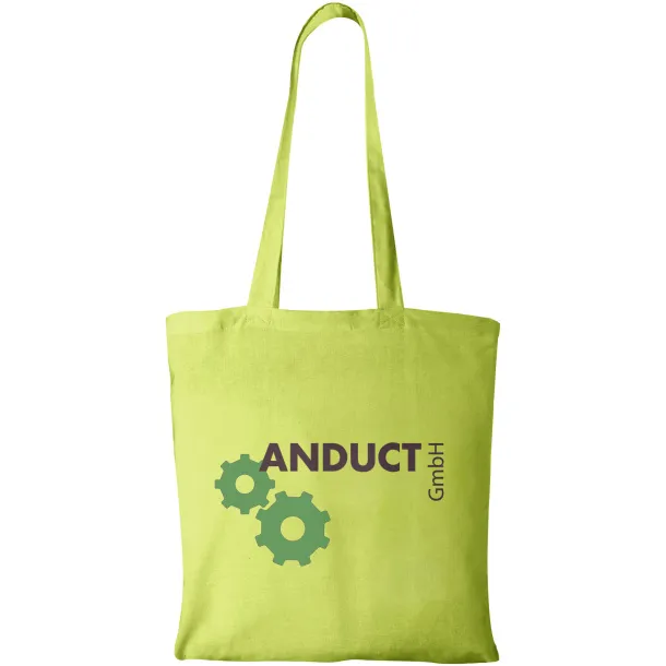 Carolina 100 g/m² cotton tote bag - Unbranded Lime