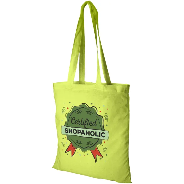 Carolina 100 g/m² cotton tote bag Lime