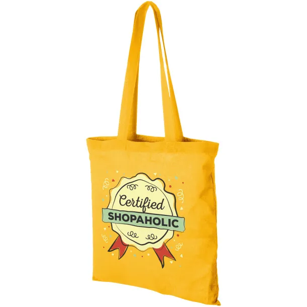 Carolina 100 g/m² cotton tote bag - Unbranded Yellow