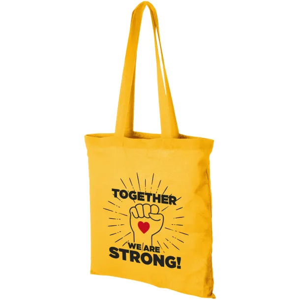 Carolina 100 g/m² cotton tote bag - Unbranded Yellow