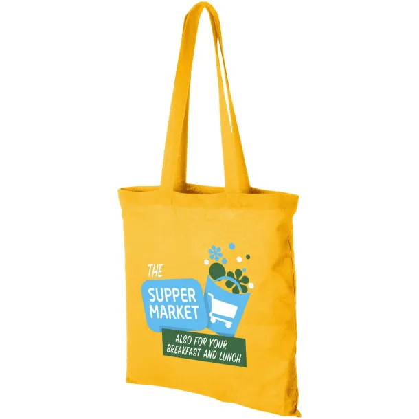 Carolina 100 g/m² cotton tote bag - Unbranded Yellow