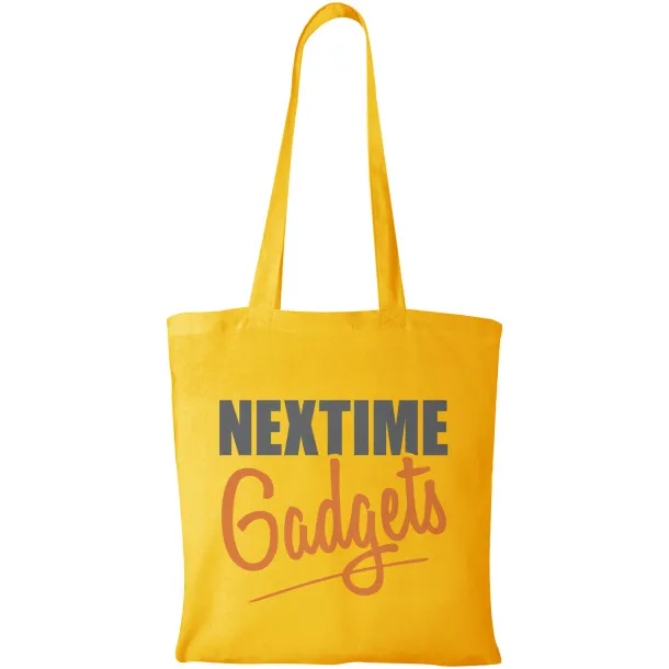 Carolina 100 g/m² cotton tote bag Yellow