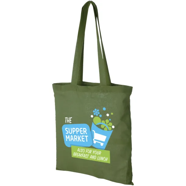 Carolina 100 g/m² cotton tote bag Šumski zelena