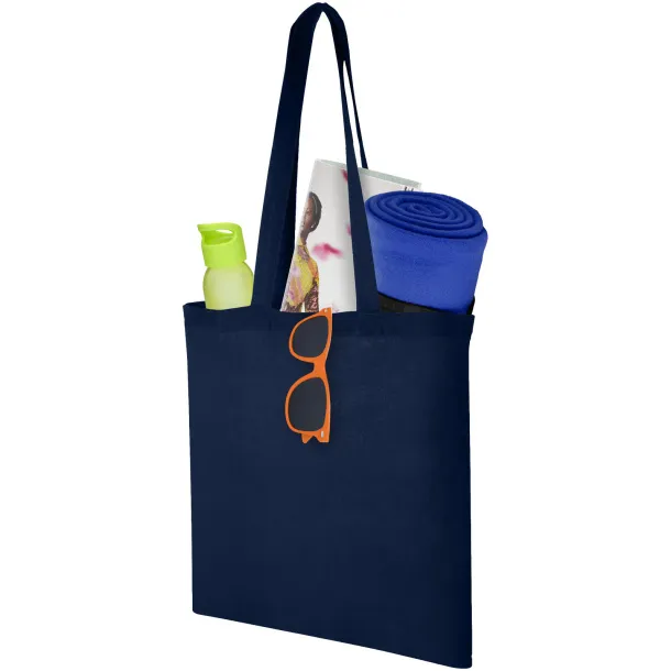 Carolina 100 g/m² cotton tote bag Navy Blue