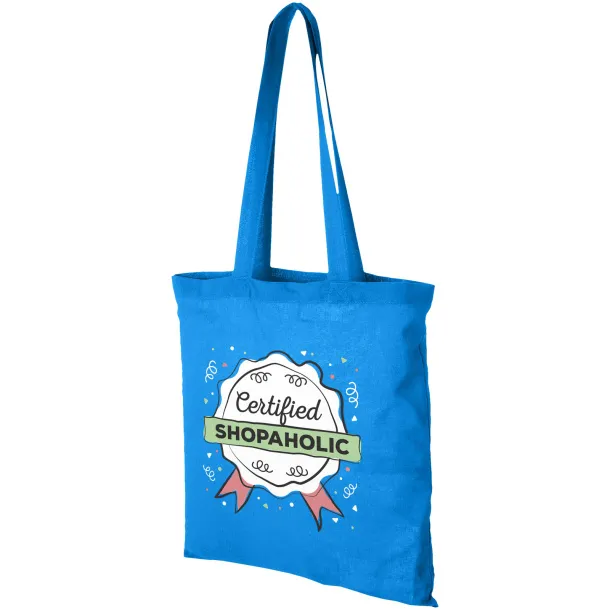 Carolina 100 g/m² cotton tote bag Process blue