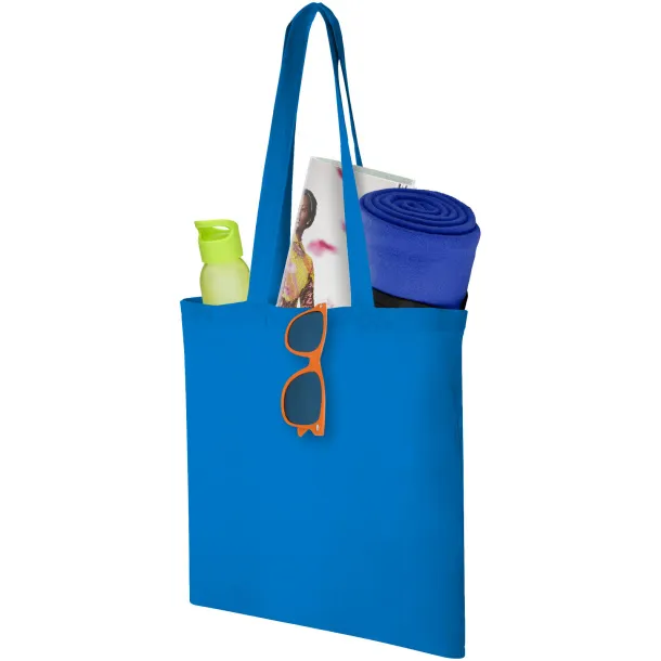 Carolina 100 g/m² cotton tote bag Process blue