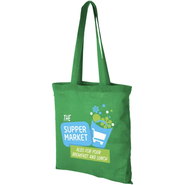 Carolina 100 g/m² cotton tote bag Transparent green