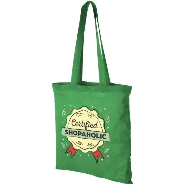 Carolina 100 g/m² cotton tote bag Transparent green